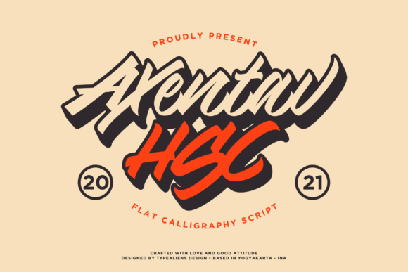 Axentav HSC: A Handwritten Typeface for Bold Editorial Design