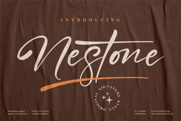 Nestone: A Playful Script Font for Editorial Design