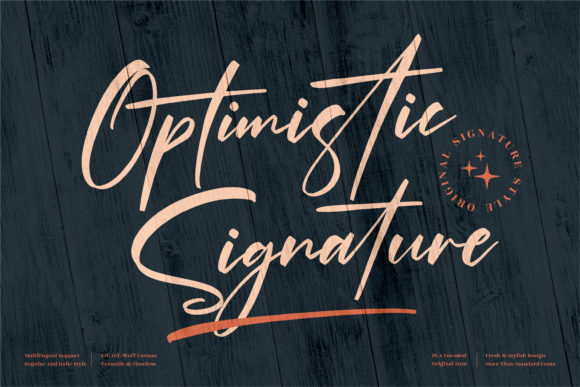 Optimistic Signature Font: Elevating Editorial Design with Elegance