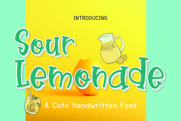 Sour Lemonade Font: A Handwritten Typeface for Quirky Creations